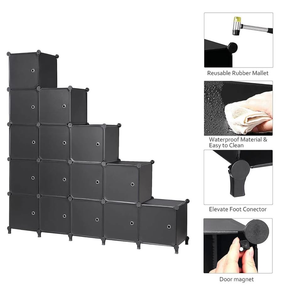 New Cube Storage Organizer, 16-Cube Modular DIY Shelf - photo 5