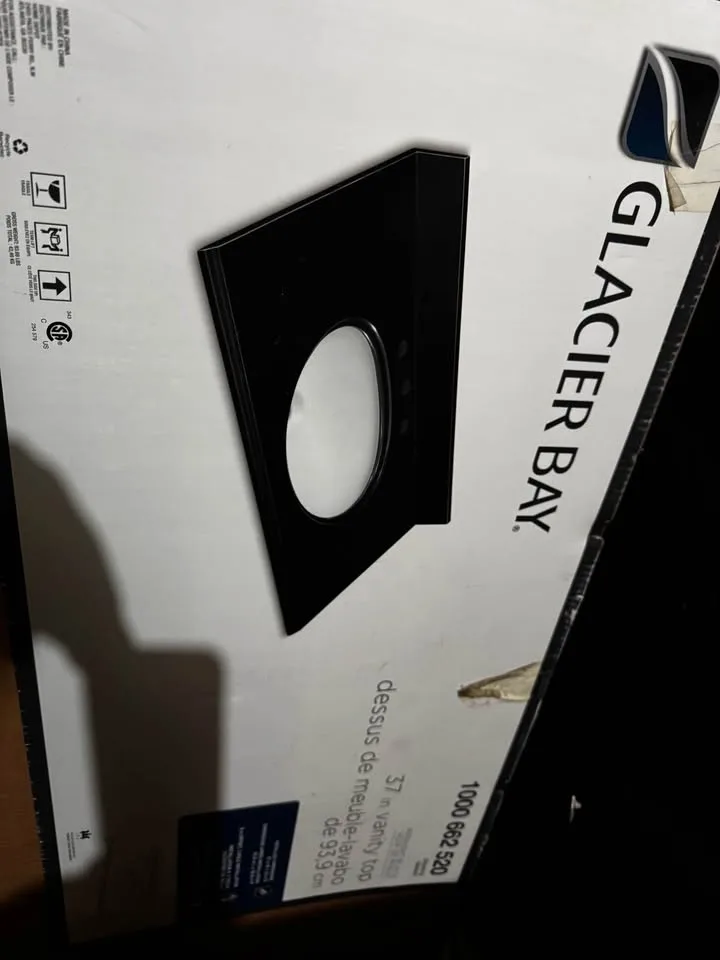 Glacier Bay 37 Inch Midnight Black Granite Vanity Top image indicator(4)