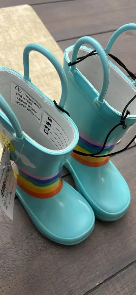 New- Toddler girl rainboot size 5 image indicator(2)