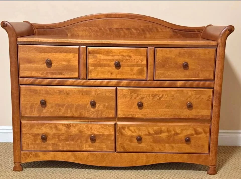 Natart Solid Wood Dresser – 7 Drawers, Made in Canada thumbnail