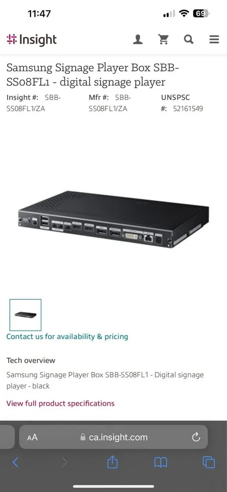 Samsung ultra HD digital signage player box image indicator(3)