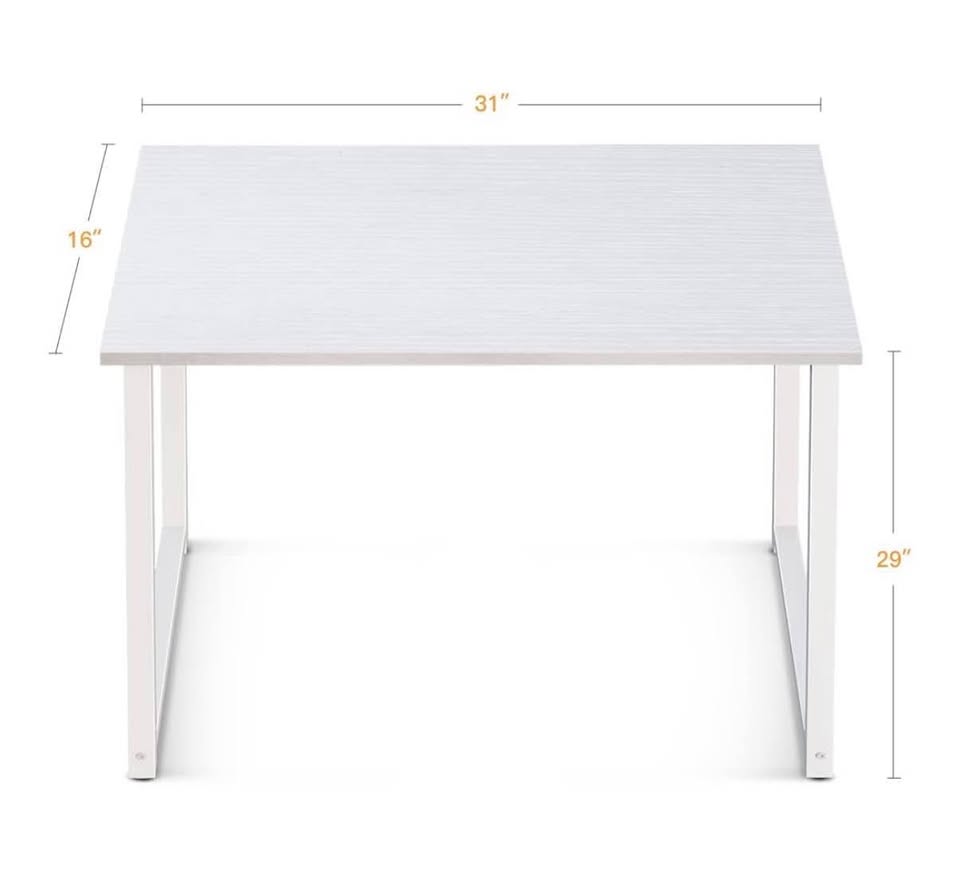 White Desk, Computer Desk, Vanity Desk, Office Desk - photo 2
