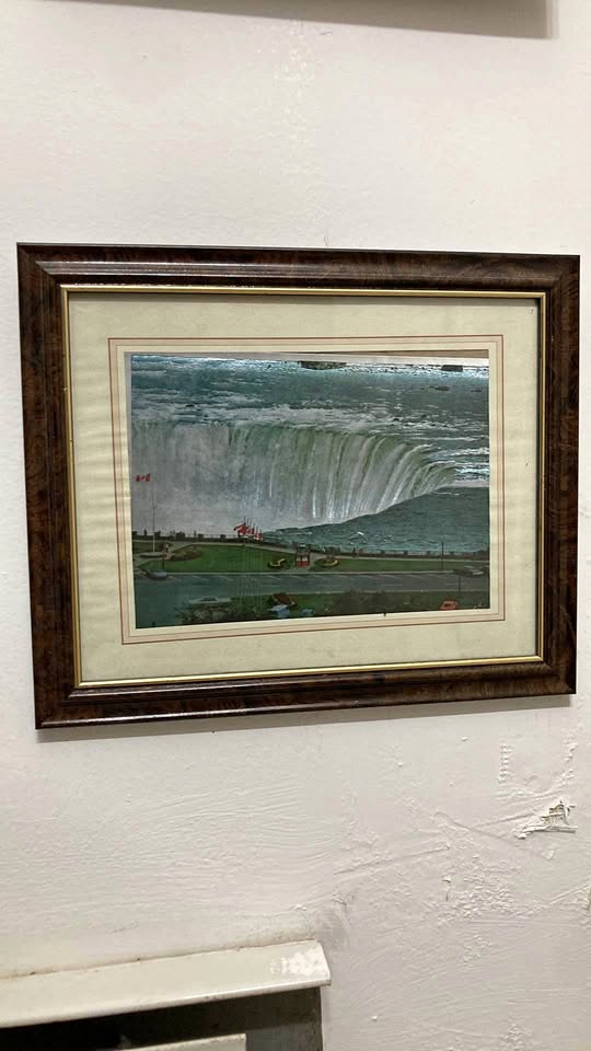 Vintage embossed foil photo Niagara Falls