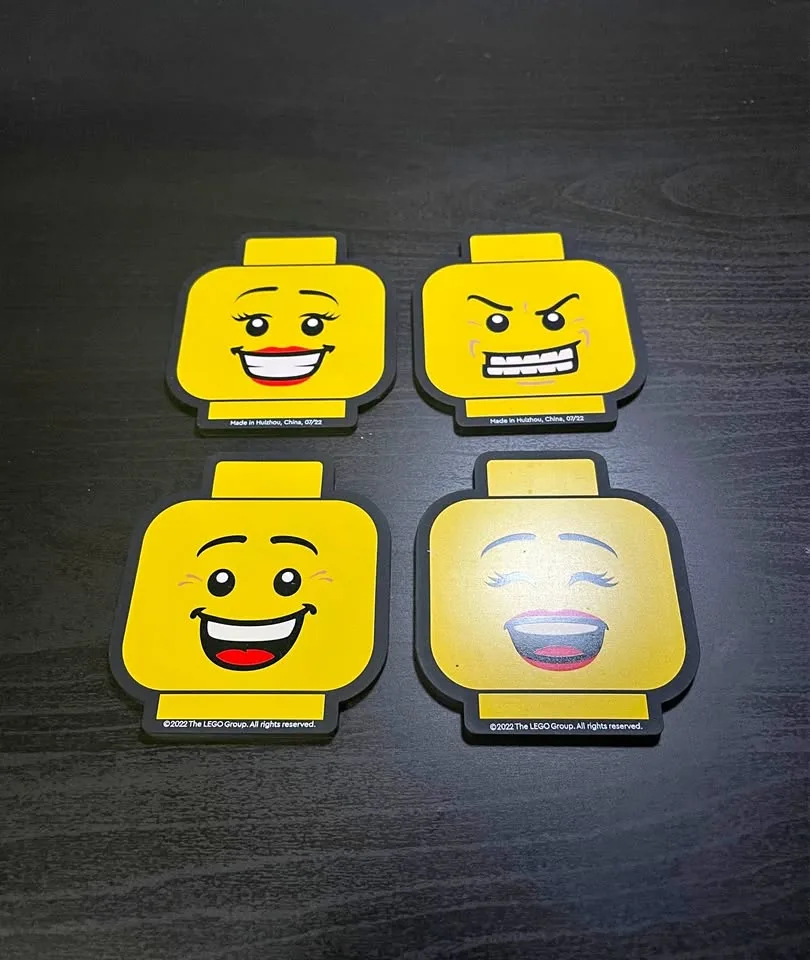 Mini Lego Drink Coasters Set of 4 (Dual-sided) thumbnail