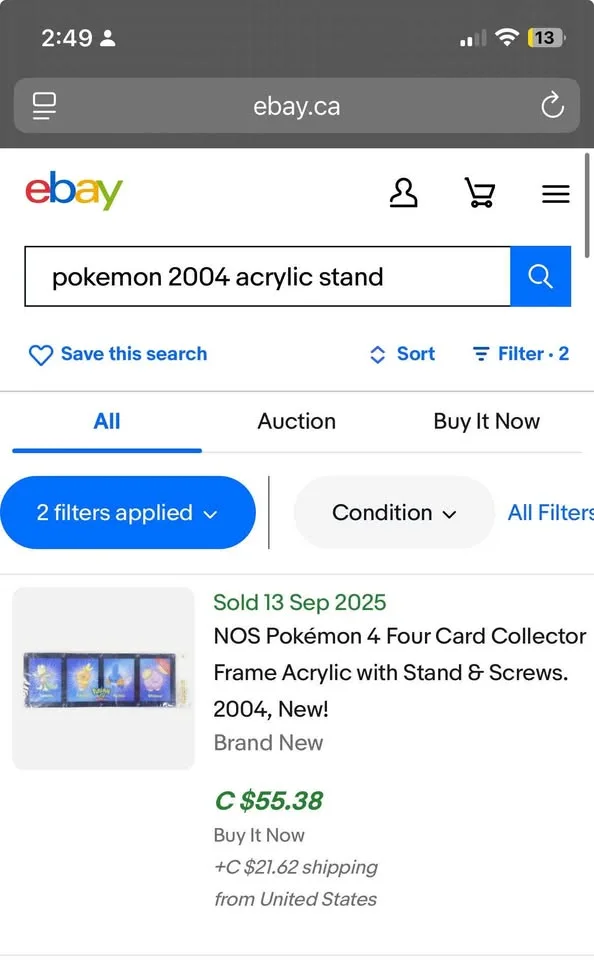 Sealed Pokemon Four Card Collector Frames Acrylic 2004 image indicator(2)
