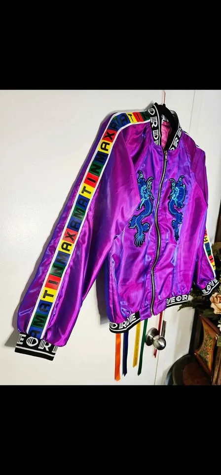 Womens S Japanese Sukajan Dragon Bomber Jacket image indicator(4)