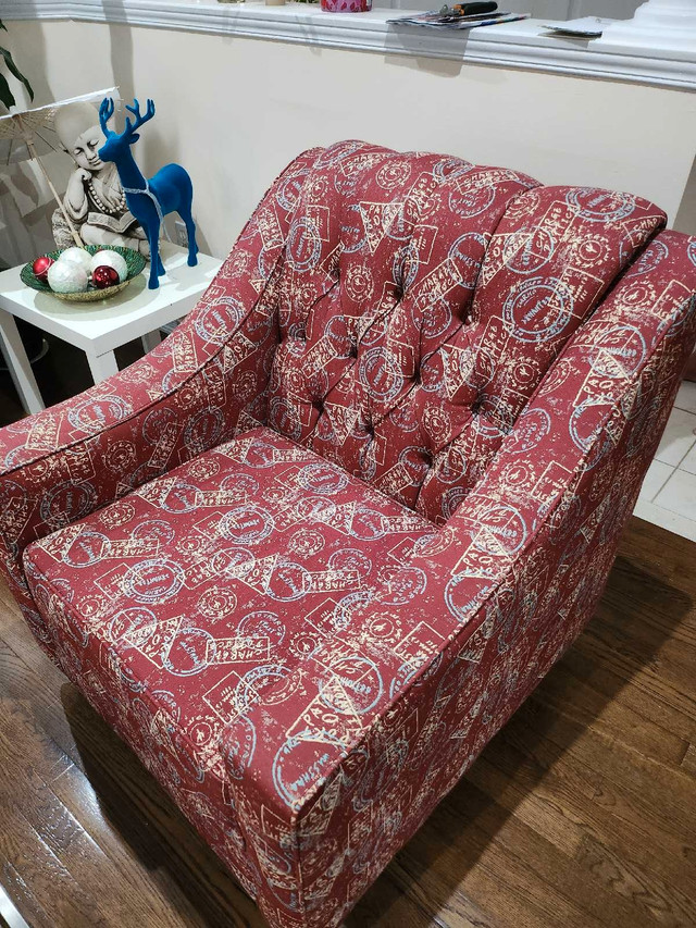 Blue and Red Sofa Set - photo 2