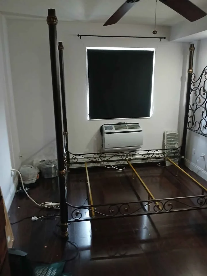 Queen bed frame. Iron. Canopy. image indicator(3)