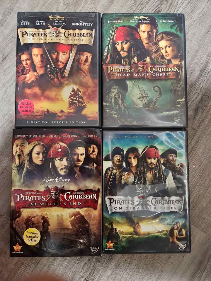 🏴‍☠️ Pirates of the Caribbean DVD Collection – 4 Movies