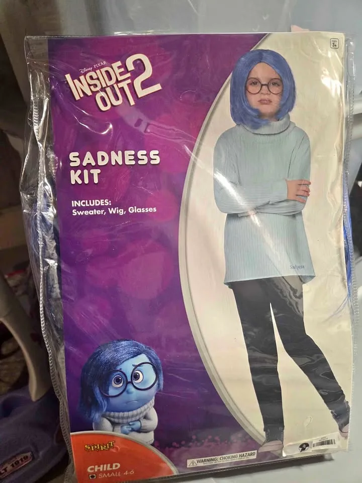 Inside out sadness kids costume thumbnail