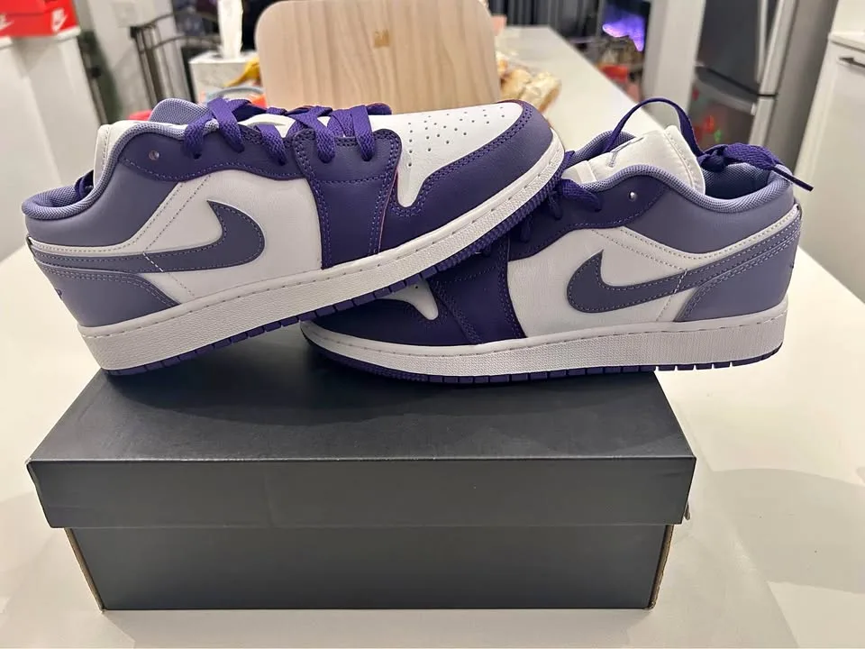 Brand New Jordan 1 Low GS purple thumbnail