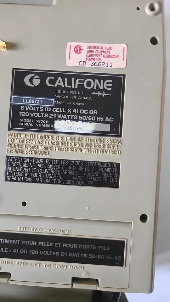 Vintage Califone 5270B Cassette Recorder – works great! image indicator(9)