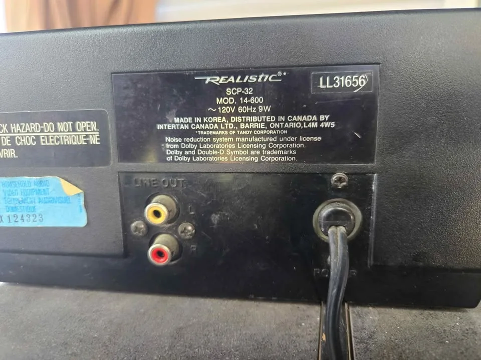 Realistic SCP-32 stereo cassette tape player image indicator(2)