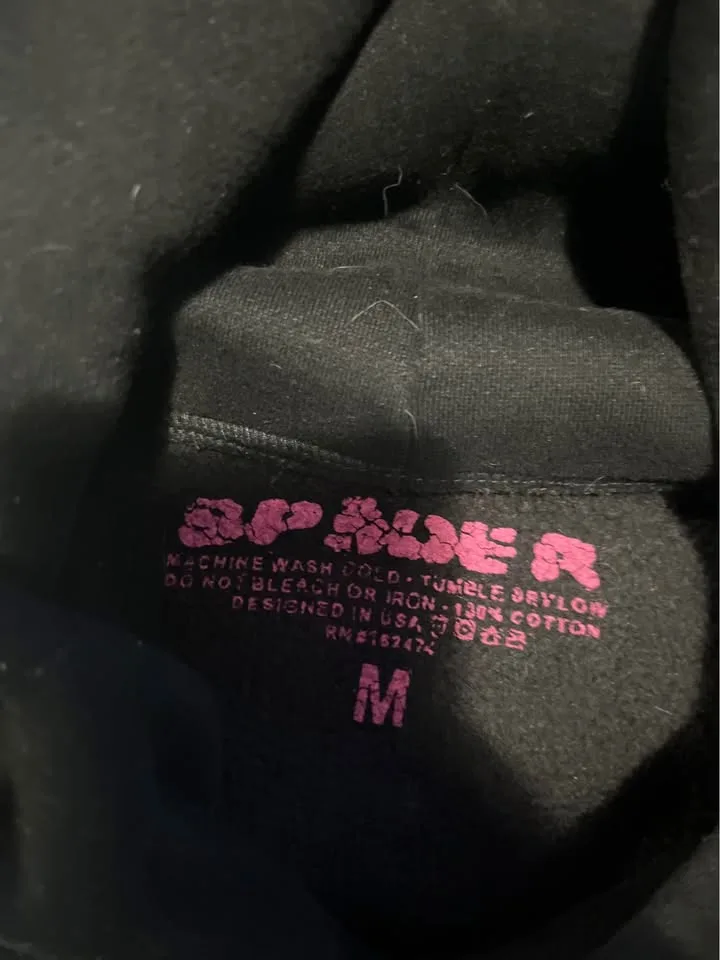 Authentic black sp5der hoodie image indicator(2)