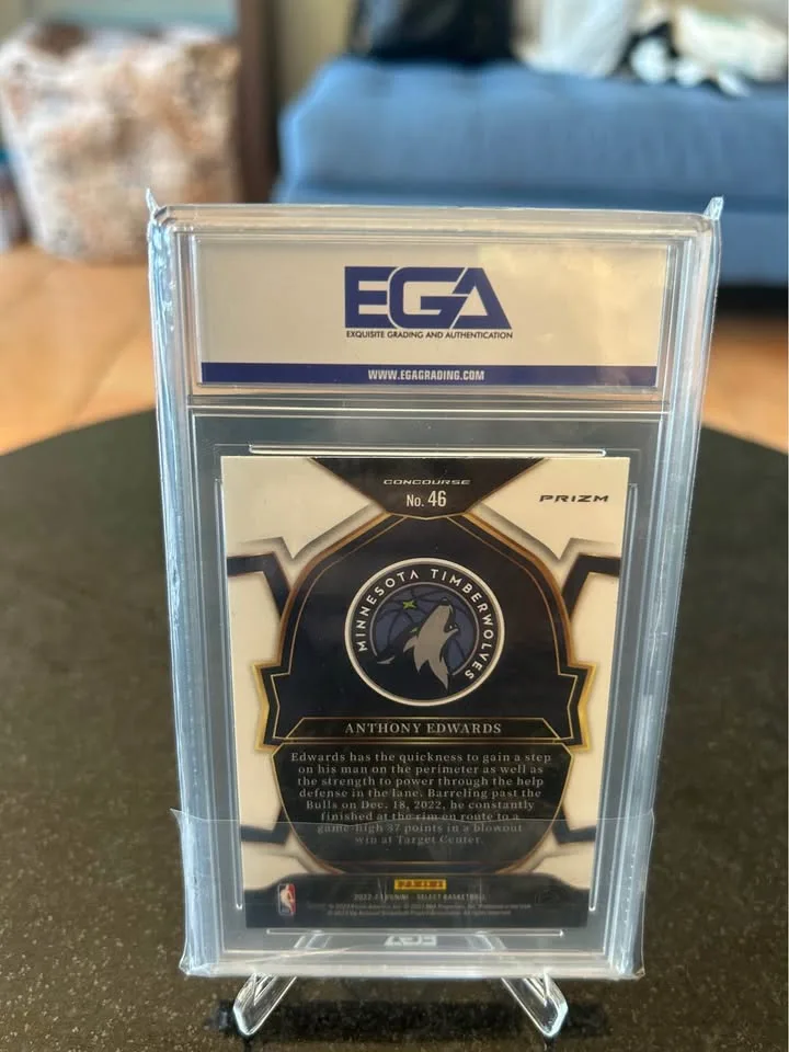 2022 Select Anthony Edwards Blue Cracked Ice #46 EGA 9.5 image indicator(2)