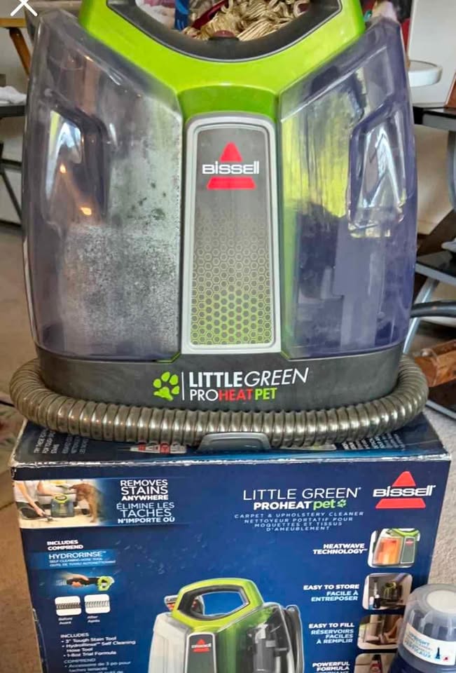 Bissell Little Green ProHeat Pet carpet cleaner and formula