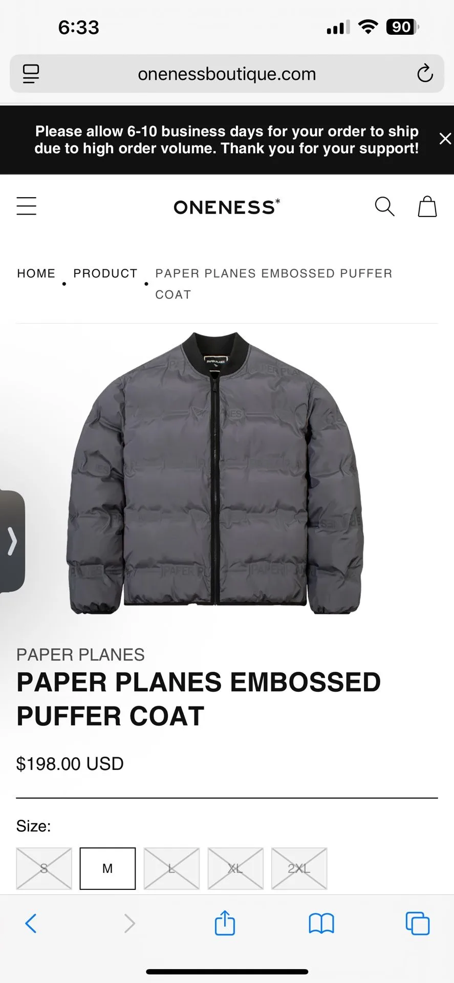 Paper Planes Puffer Coat thumbnail