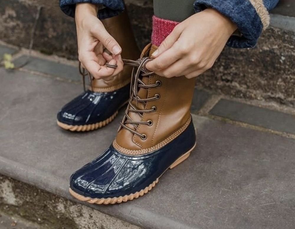 Totes Brown and Navy Women’s Duck Boots - photo 2