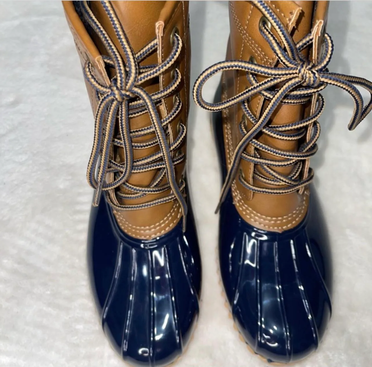 Totes Brown and Navy Women’s Duck Boots image indicator(4)