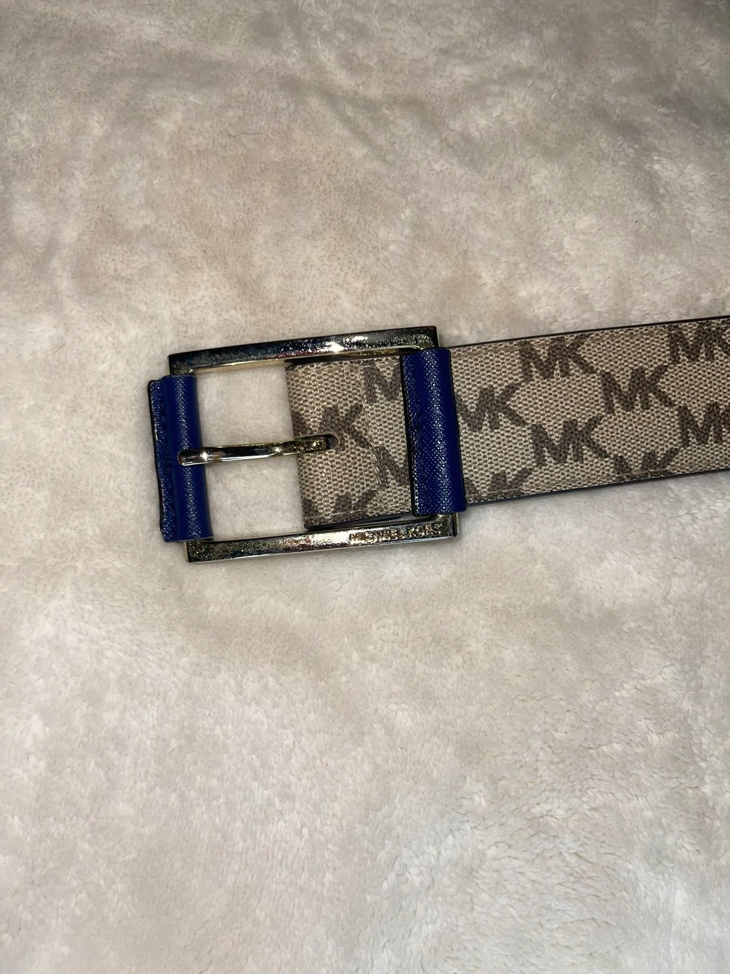 Michael Kors Beige MK Pattern Belt image indicator(2)