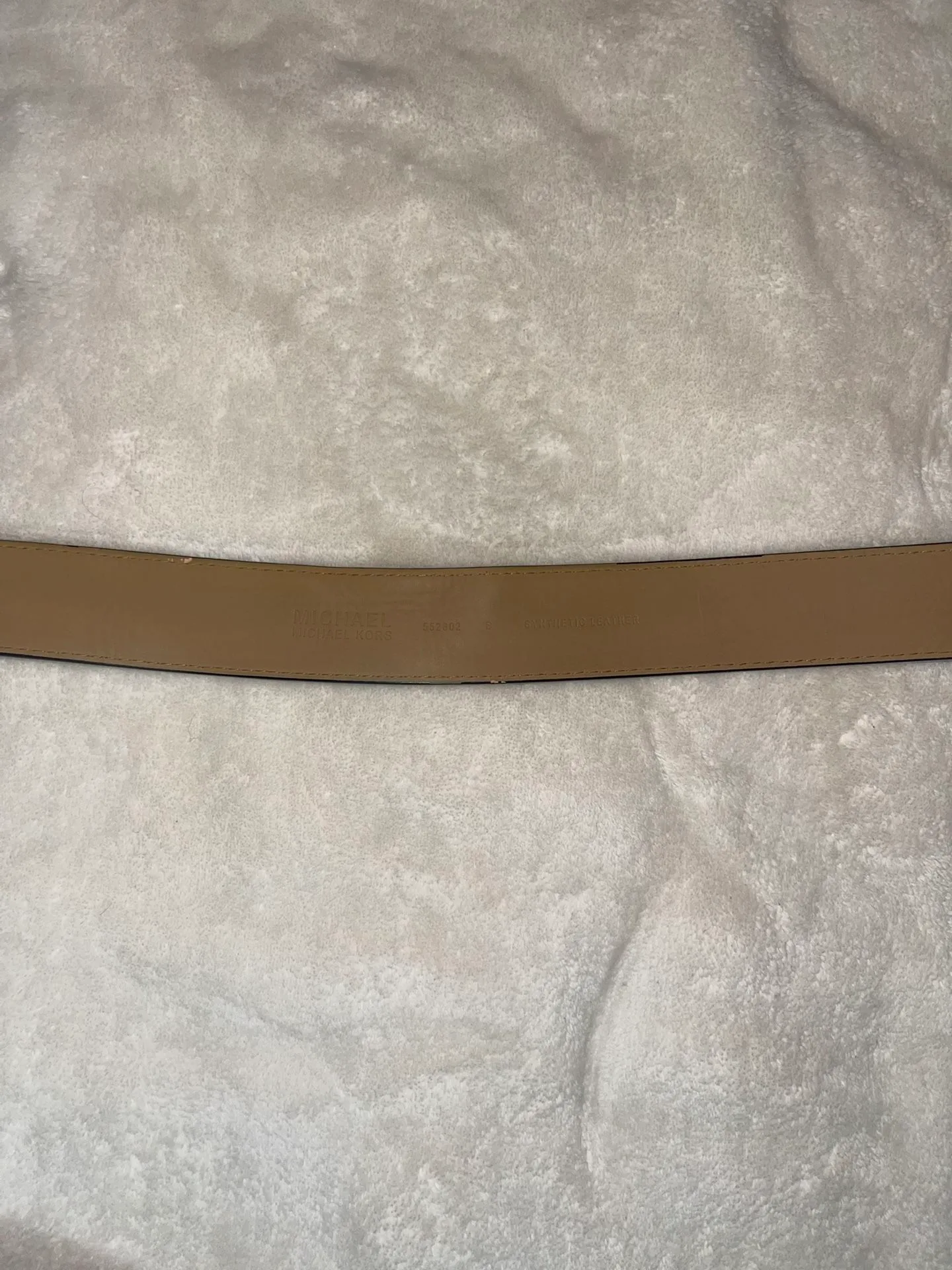 Michael Kors Beige MK Pattern Belt image indicator(6)