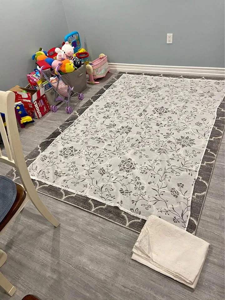 Ivory coloured IKEA sheer curtains thumbnail