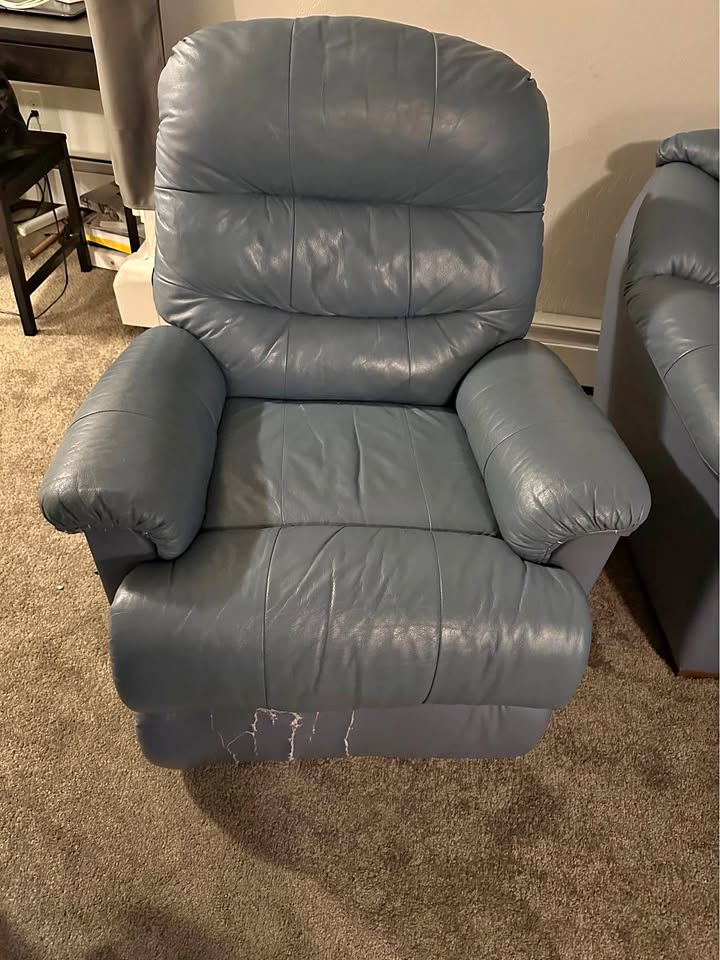 Used blue reclining chair