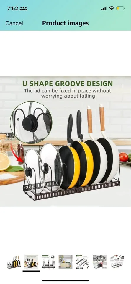 Expandable Pot and Pan Organizer Rack image indicator(2)
