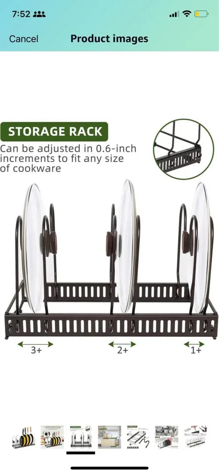 Expandable Pot and Pan Organizer Rack image indicator(3)