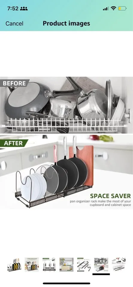 Expandable Pot and Pan Organizer Rack image indicator(5)