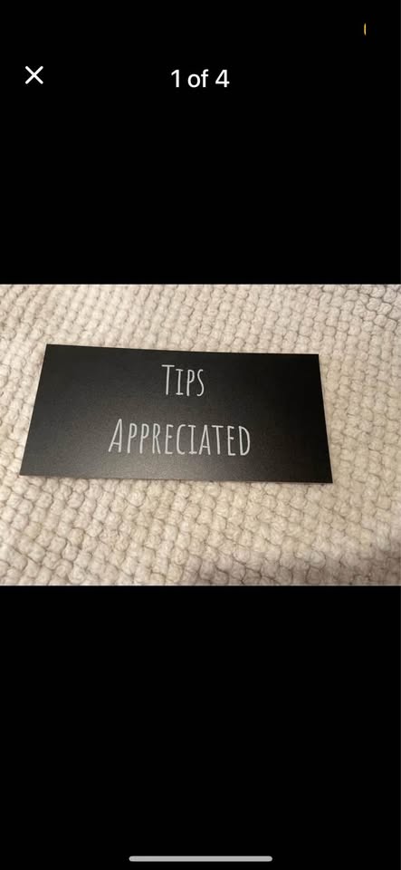 Tip signs for restaurant / businesses - photo 2
