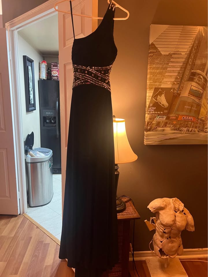 Betsy Adam long navy blue gown - photo 2