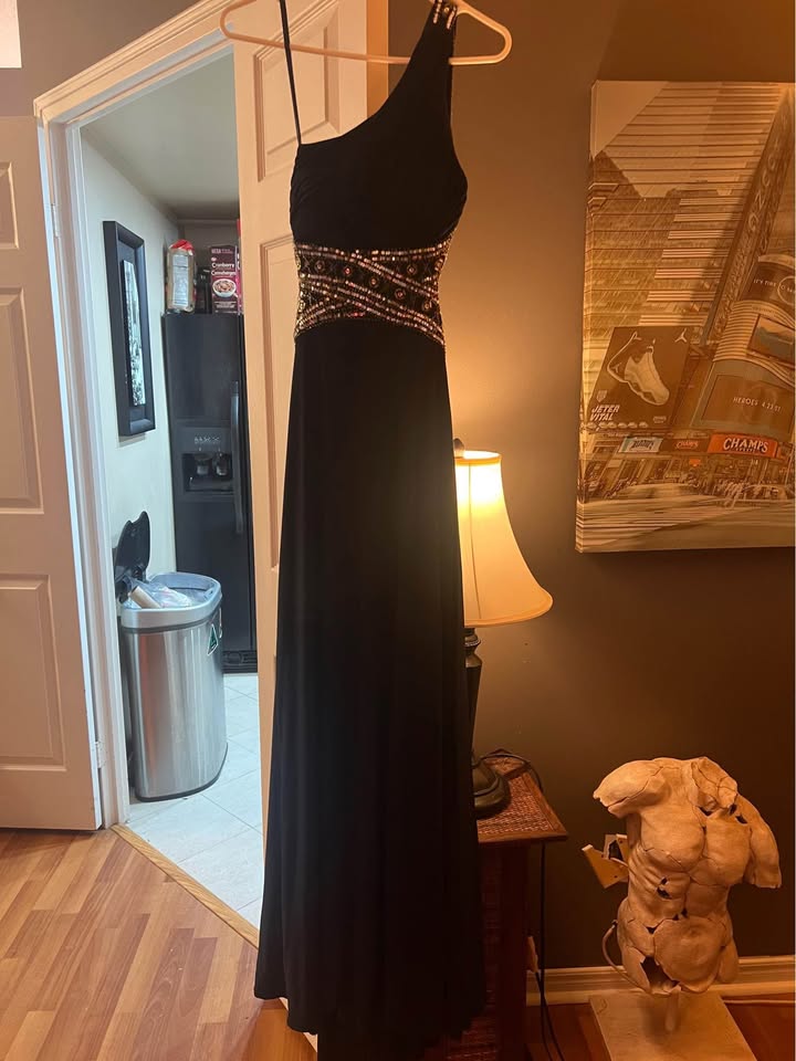 Betsy Adam long navy blue gown - photo 3