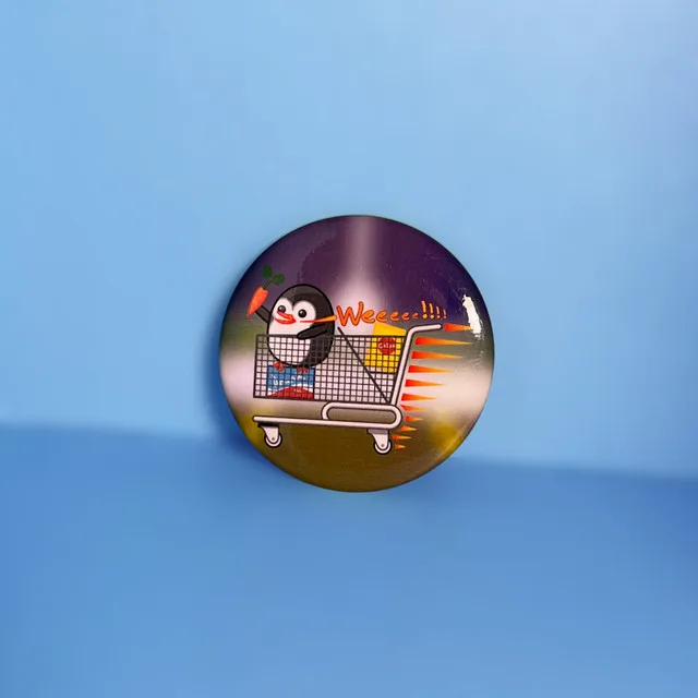 Custom Pin Back Buttons. Hedgehog, Penguin, Duck and Stay Cool image indicator(3)