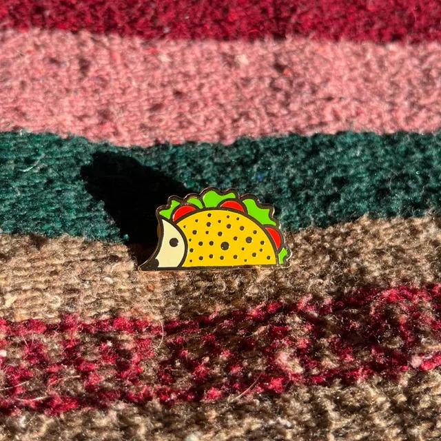 Custom Hard Enamel Pins. Hedgehog Taco & Oh My Gourd image indicator(3)