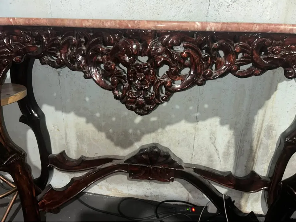 Vintage marble entryway table image indicator(3)