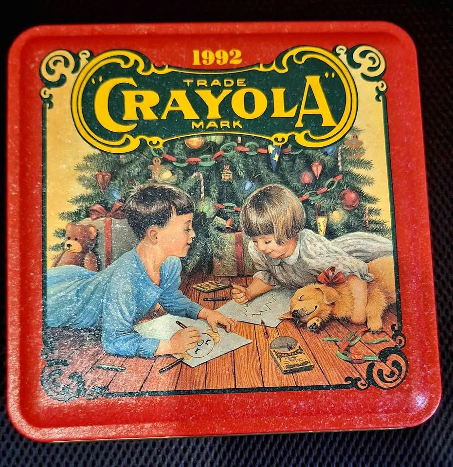 Crayola Christmas Tin Box 1992 thumbnail