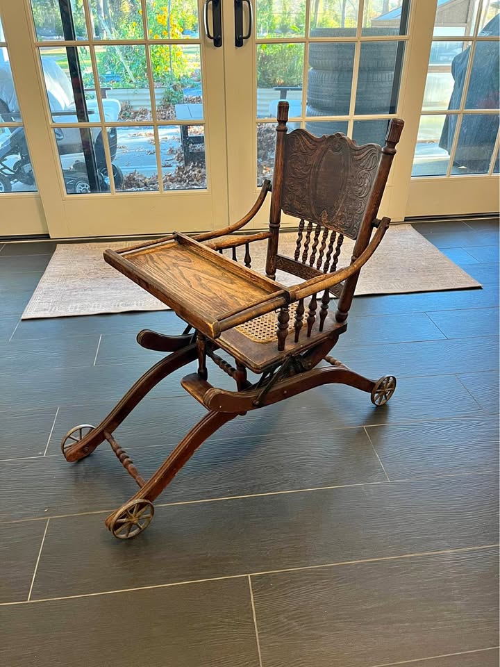 Antique High Chair/ Stroller