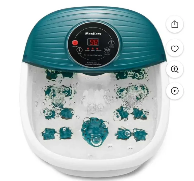 MaxKare Foot Spa Massager- Roller, heat, bubbles thumbnail