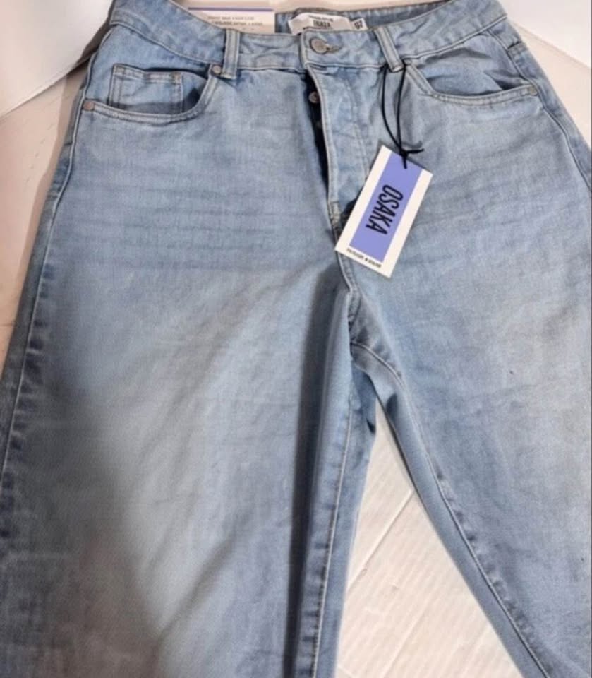 New Refuge Denim OSAKA Blue Jeans Wide Leg High Rise sz 3/7 - photo 2