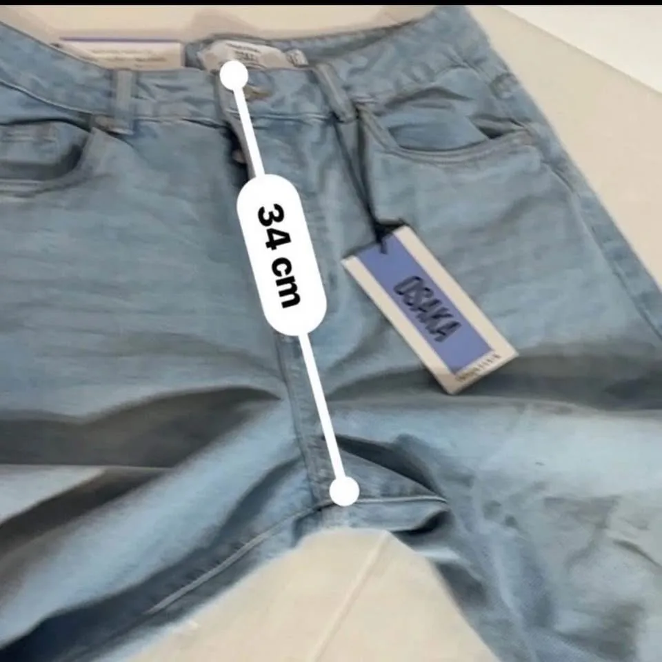 New Refuge Denim OSAKA Blue Jeans Wide Leg High Rise sz 3/7 image indicator(3)