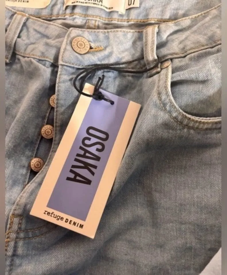 New Refuge Denim OSAKA Blue Jeans Wide Leg High Rise sz 3/7 image indicator(6)