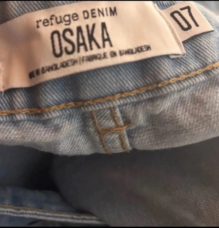 New Refuge Denim OSAKA Blue Jeans Wide Leg High Rise sz 3/7 image indicator(10)