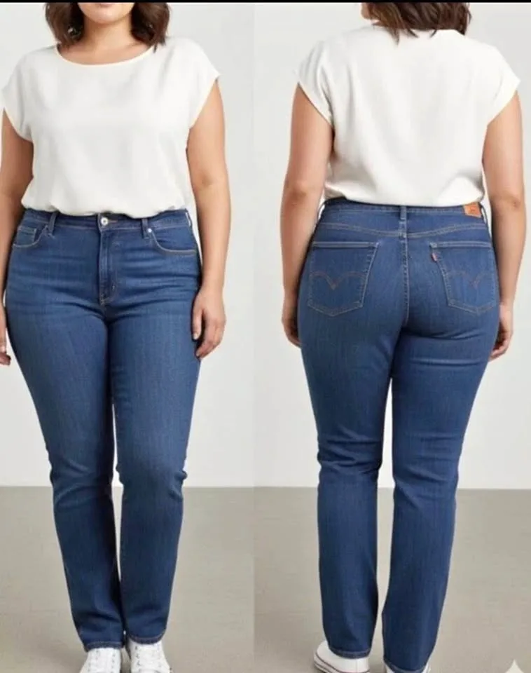 Levi's Women's Blue Jeans size 16W or 34 Classic Boot 415 thumbnail