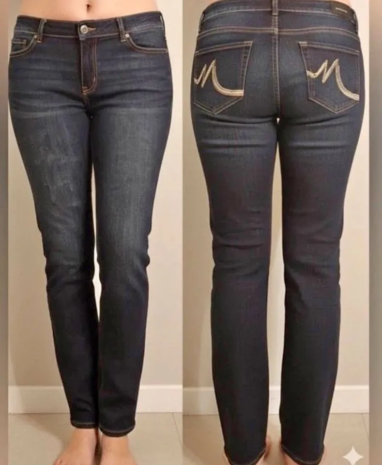 Maurices Dark Blue Denim Jeans size 18 Long waist 37" or 94cm thumbnail