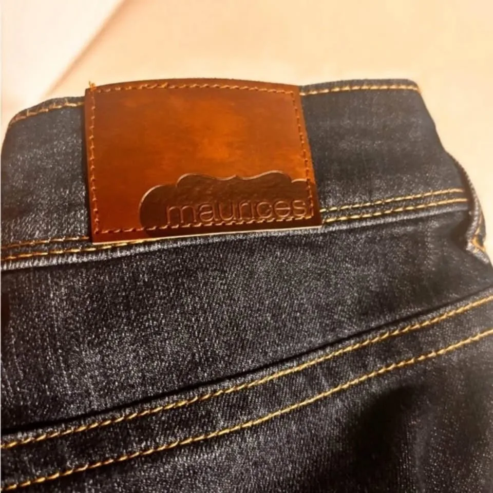 Maurices Dark Blue Denim Jeans size 18 Long waist 37" or 94cm image indicator(3)