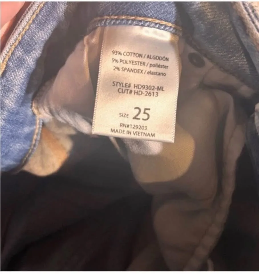 $189 HIDDEN Wide Leg Light Blue Jeans size 25 New image indicator(6)