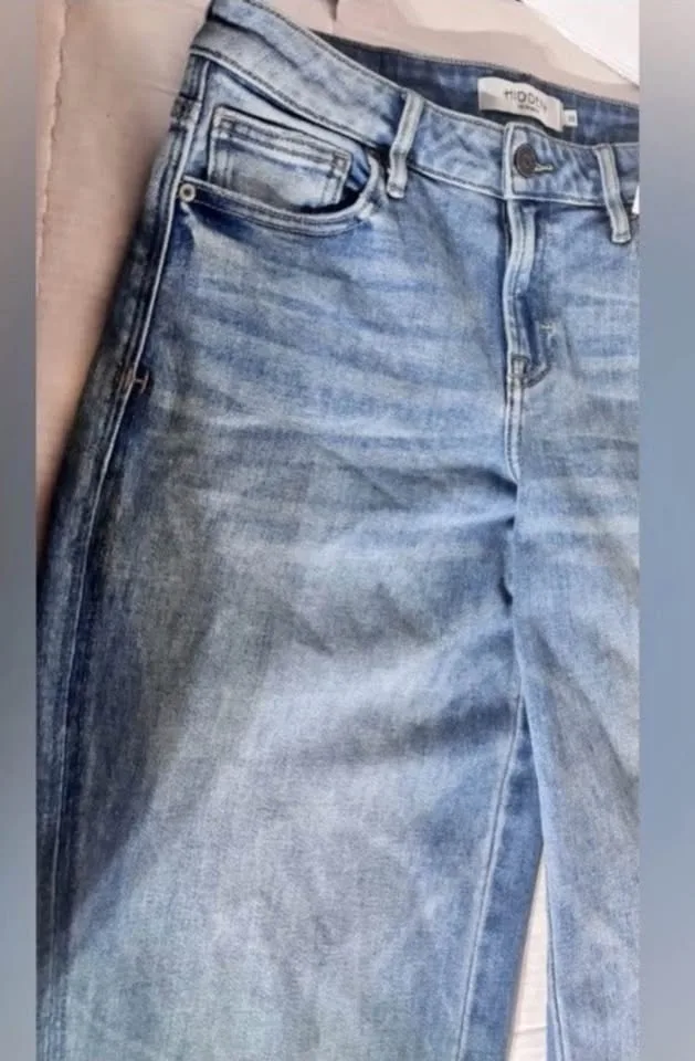 $189 HIDDEN Wide Leg Light Blue Jeans size 25 New image indicator(7)