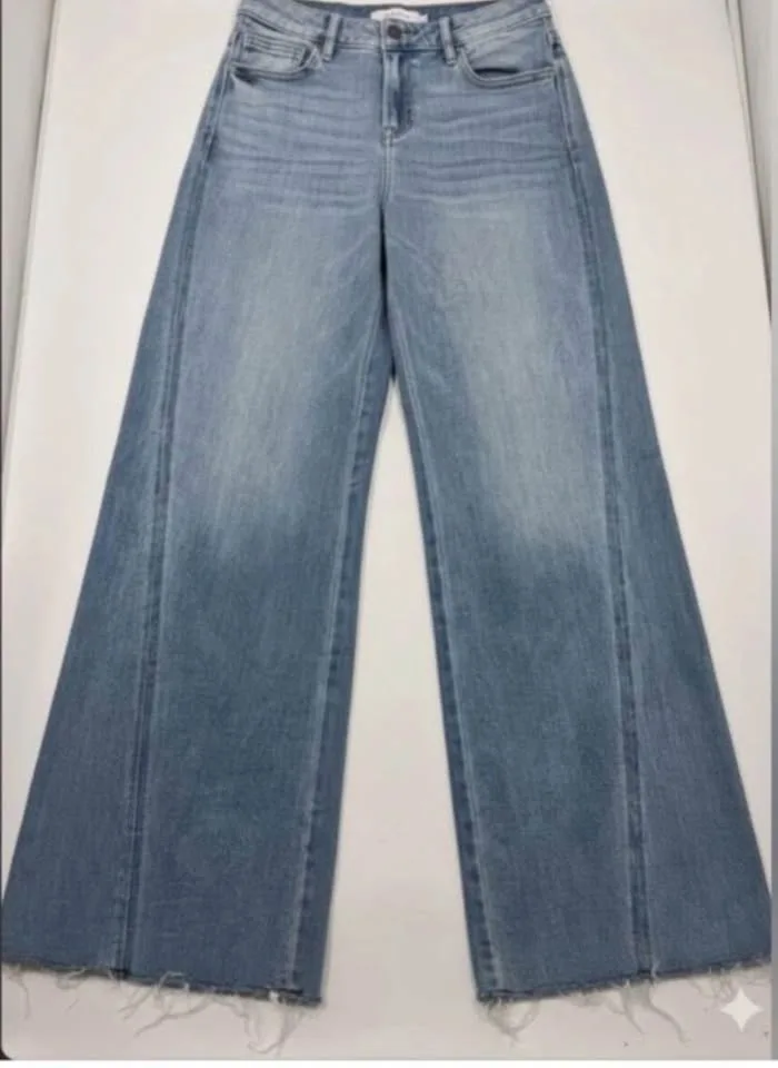 $189 HIDDEN Wide Leg Light Blue Jeans size 25 New image indicator(8)