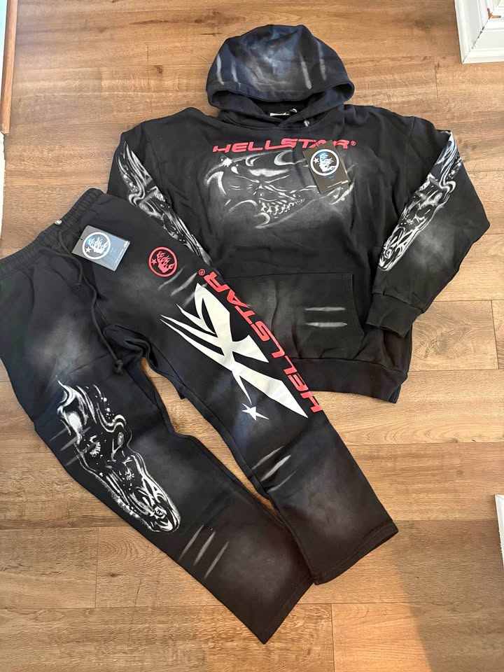Hellstar tracksuit ‘airbrush skull’ MENS Medium